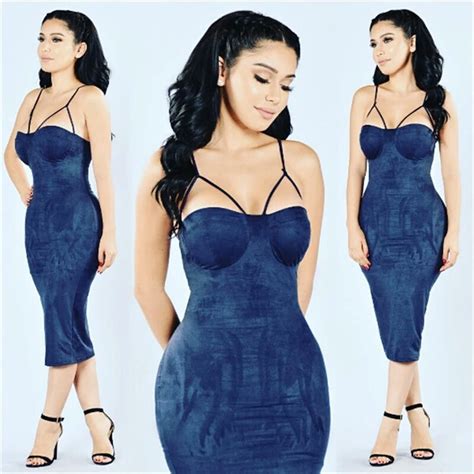 Vestido Sexy Entubado Midi Azul Gamuza 45000 En Mercado Libre