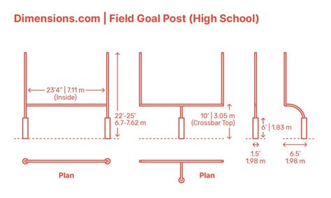 American Football Field Goal Post High School Field Goal Post