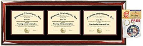 Triple Diploma Frame Horizontal Certificate Frames Docume Diploma