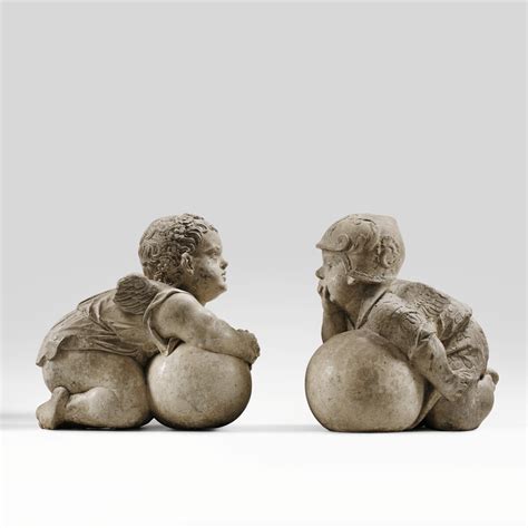 Lost For Two Centuries Two Charming Putti Created In The German