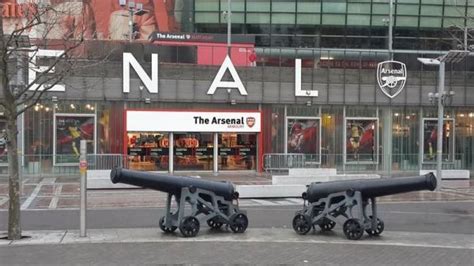 Cannons At Arsenal Football Club London Uk