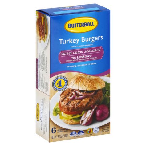Butterball Turkey Burgers Sweet Onion Seasoned