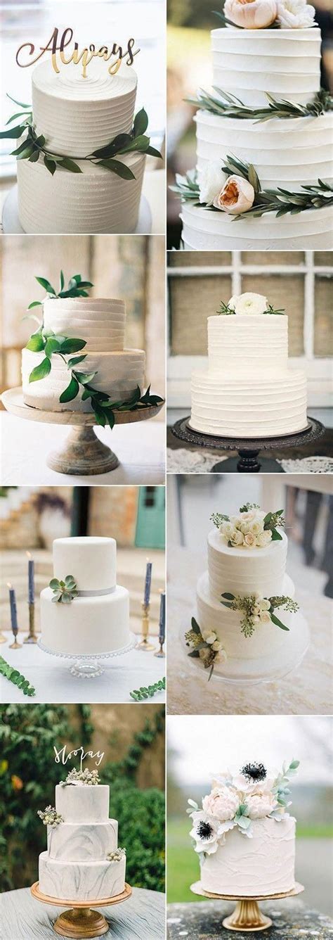 Try repurposing an old headboard or even a pallet. simple elegant greenery wedding cake DIY Wedding Ideas ...