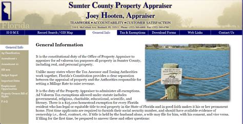 Sumter County Property Appraiser How To Check Your Propertys Value