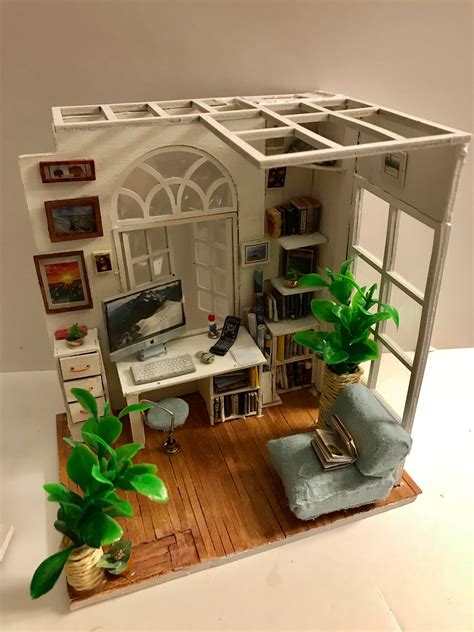 Miniature Office 🖥⌨️ Miniature Rooms Miniature Diy Miniature Houses
