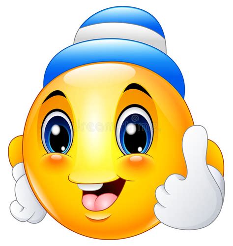 A list of emoticons with meanings that begin with the letter x. Cartoon Emoticon Smiley Wearing A Cap And Giving A Thumbs ...