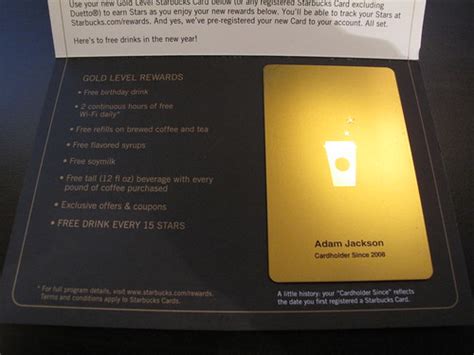 The Starbucks Gold Level Rewards Card A Review Adam Chandlers Blog