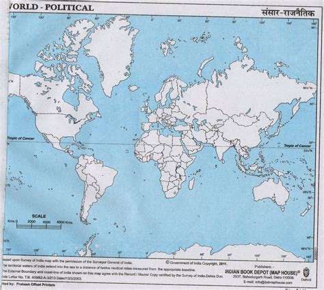 Blank Political Map Of The World