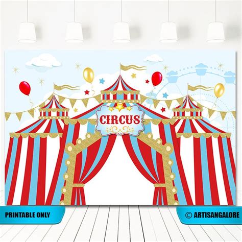 SALE Circus Backdrop, Carnival birthday backdrop, Circus Backdrop ...