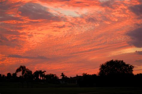 Orange Florida Sunset Free Stock Photo Public Domain Pictures