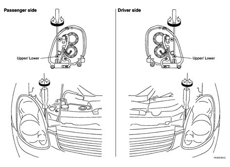 Your infiniti represents a new way of thinking about vehicle design. How do i adjust or "level out" the headlights on my 2006 ...