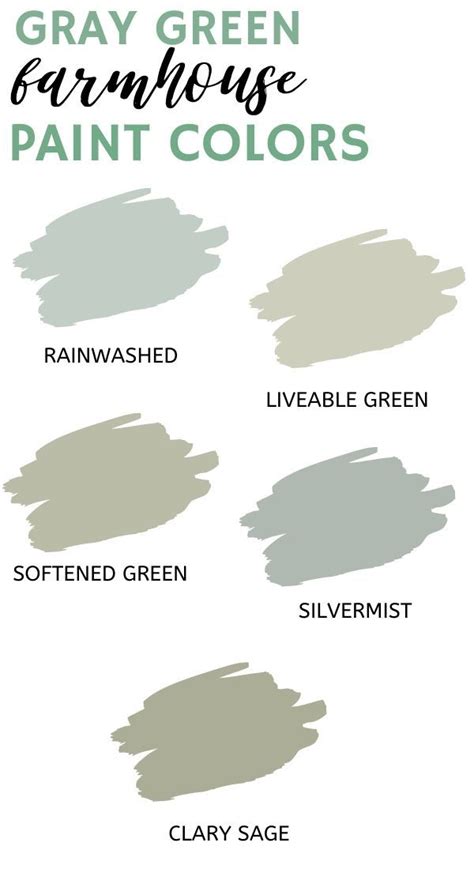 The Best Grey Green Paint Colors For A Fresh Natural Look Paint Colors