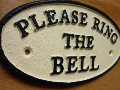 Please Ring The Bell Sign Free Delivery Hand Painted Etsy