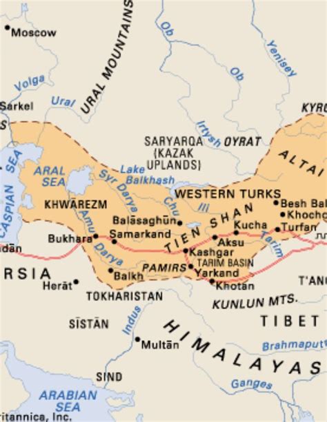 Path Kazakh Steppe History Lessons Lesson Map