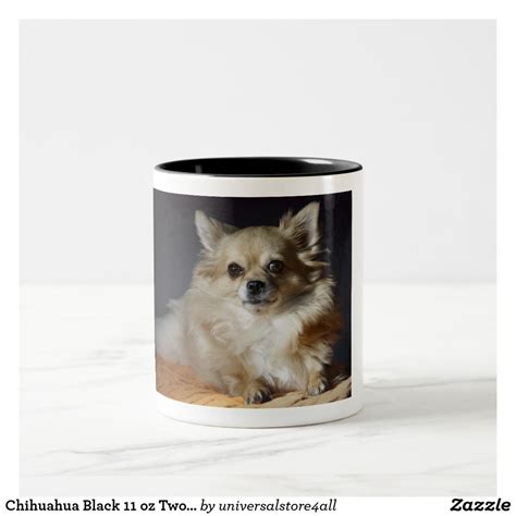 Chihuahua Black 11 Oz Two Tone Mug Zazzleca