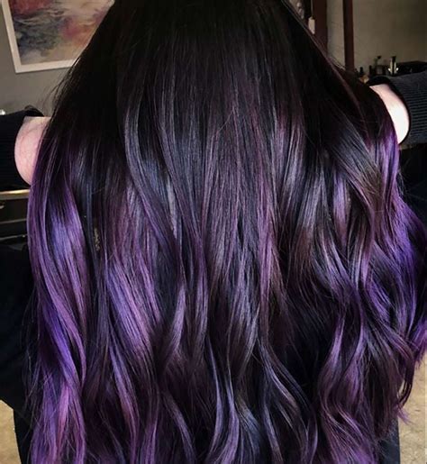 Blackberry Dark Purple Hair Color Trend Instyle