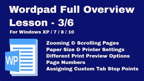 Microsoft Wordpad Full Tutorial For Windows 10 8 7 Xp Lesson 3