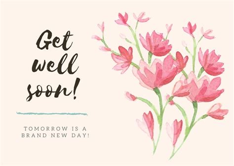 Free Beautiful And Editable Get Well Soon Card Templates Canva