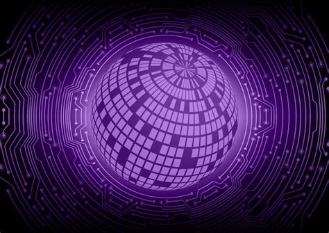 Premium Vector Purple World Cyber Circuit Future Technology Concept