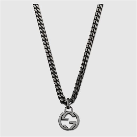 Silver Necklace With Interlocking G Gucci Silver Jewelry For Men
