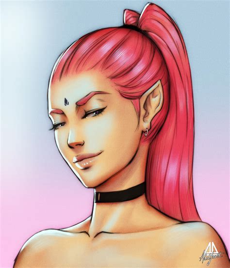 Pink Hair Elf By Me Scrolller