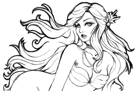 Mermaid Lineart By Hitomi I On Deviantart