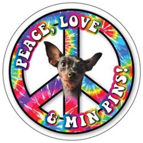 Peace Love And Min Pins Circle Magnet At Sticker Shoppe