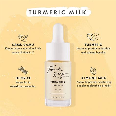 Nuevo Fourth Ray Beauty Turmeric Face Milk Belleza Para Todos
