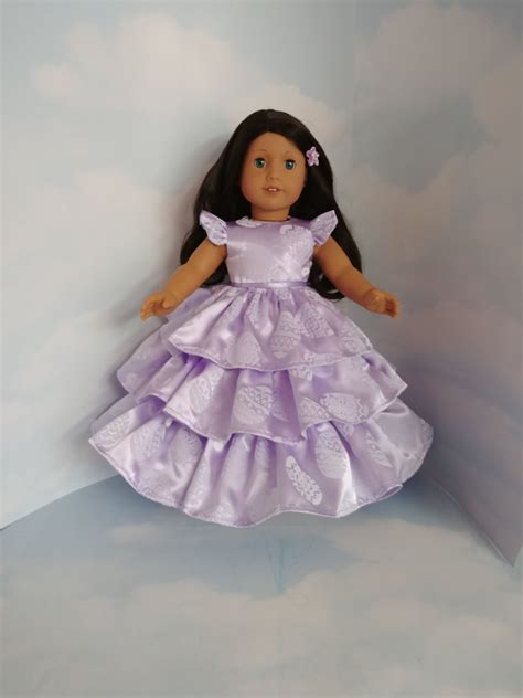 Lilac Easter Egg Ruffled Gown 18 Inch Doll Clothes Etsy Doll