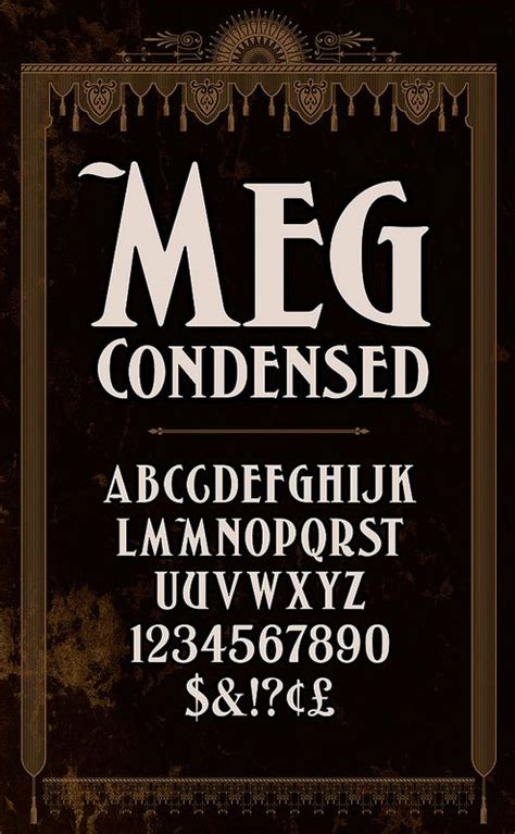 Meg Condensed Font By Gary Godby Sign Fonts Font Inspiration Typography