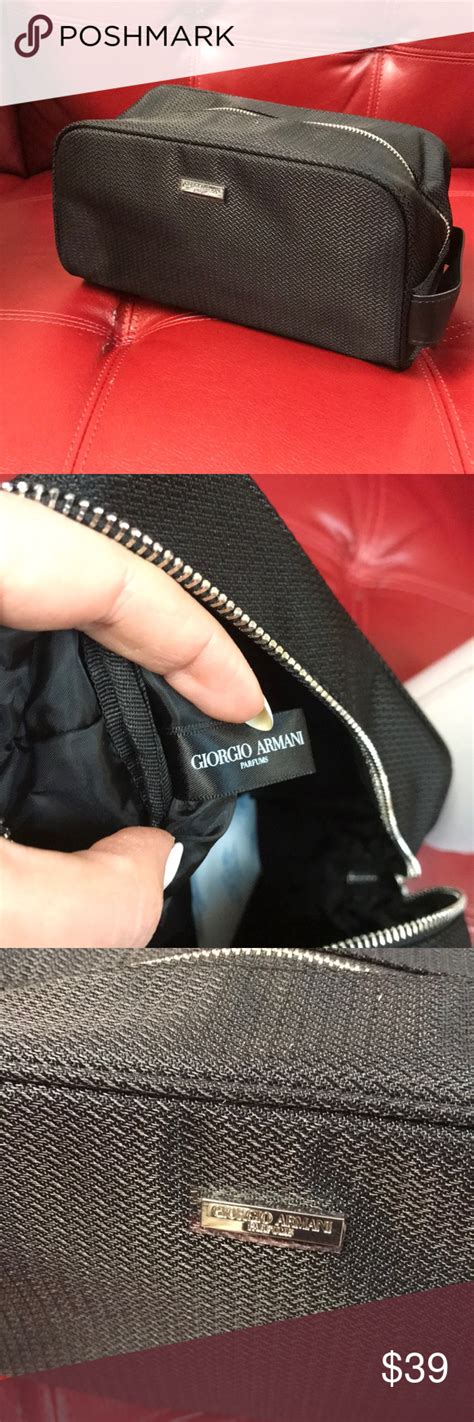 Giorgia Armani Cosmetic Pouch Bag Clutch New New In Original Plastic