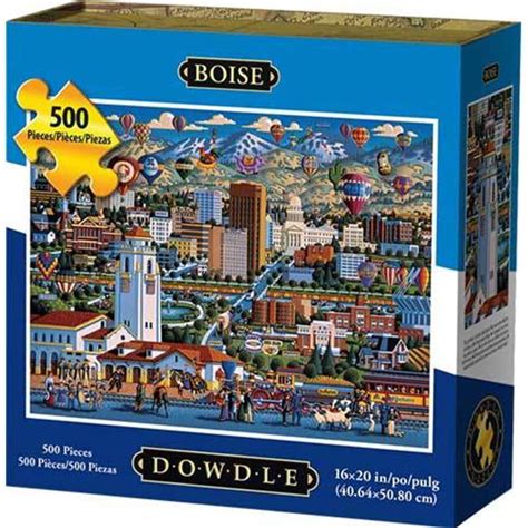 Dowdle Folk Art Jigsaw Puzzle Boise 500 Piece