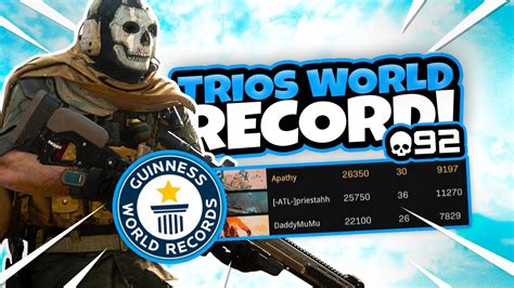 Warzone Trios World Record 92 Kills Modern Warfare Warzone Youtube