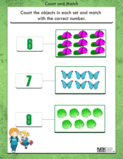 Count And Match Math Worksheets
