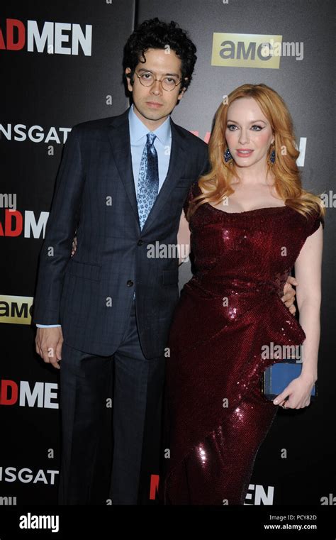 New York Ny March 22 Geoffrey Arend Christina Hendricks Attends The Mad Men New York