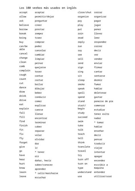 DOC Los verbos más usados en inglés DOKUMEN TIPS