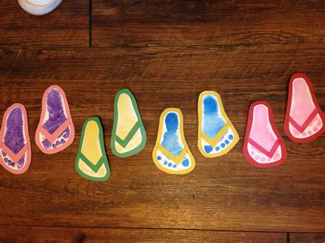 Footprint Flip Flops Toddler Art Baby Art Creative Activities Infant