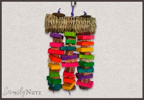 Craving Coconut ~ Seriously Nutz ~ All Natural Wood Bird Toy Coconut