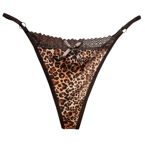 Solacol Lace Underwear For Women Sexy Women Leopard Lace Mesh Sheer