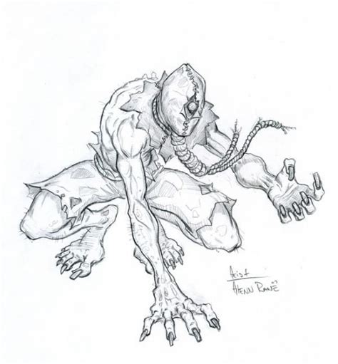 World Of Warcraft Coloring Pages Creature Concept Art Scary Art