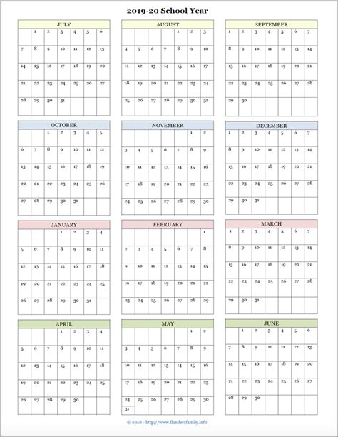 5 Year Calendar 2019 To 2023 Printable Artofit