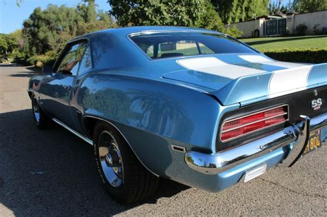 1969 Chevy Camaro Rsss 427 4 Spd 12 Bolt Posi Glacier Blue Deluxe Int