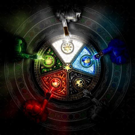 Magic the Gathering: Five colors, five wizards. | Elemental magic, Dark ...