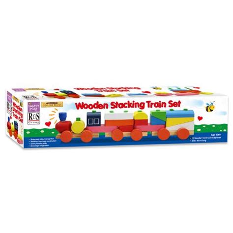Wooden Stacking Train Set 19pc West Pack Lifestyle