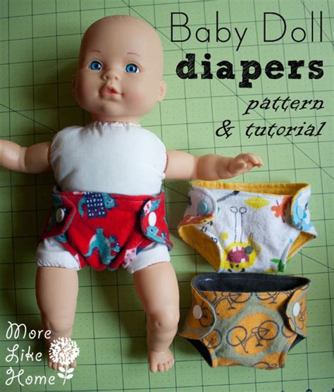 More Like Home Baby Doll Diapers Pattern And Tutorial