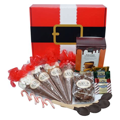 Santas Chocolate Cheer Hot Chocolate Holiday T Basket
