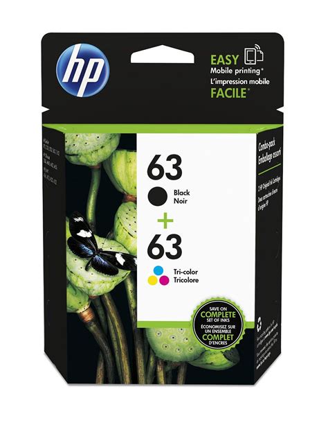 Hp 63 Black And Tri Colour Original Ink Cartridges 2 Pack L0r46an