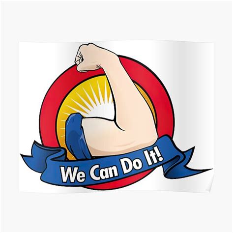 We Can Do It Womans Fist Symbol Of Female Power And Industry Poster