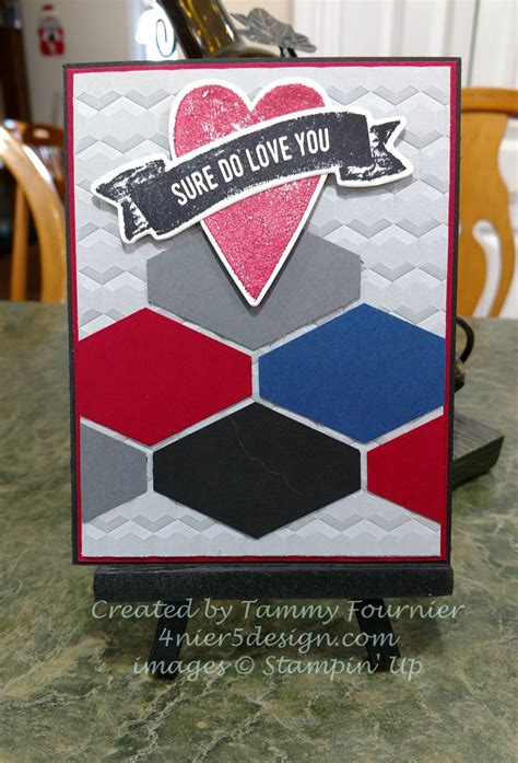 Masculine Valentines Card Using Sure Do Love You Stamp Set And The