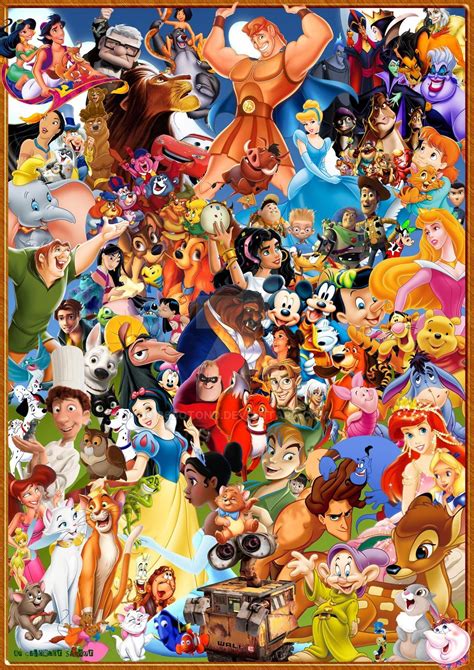 Walt Disney By 86botond On Deviantart Disney Collage Disney Cartoons Disney Drawings